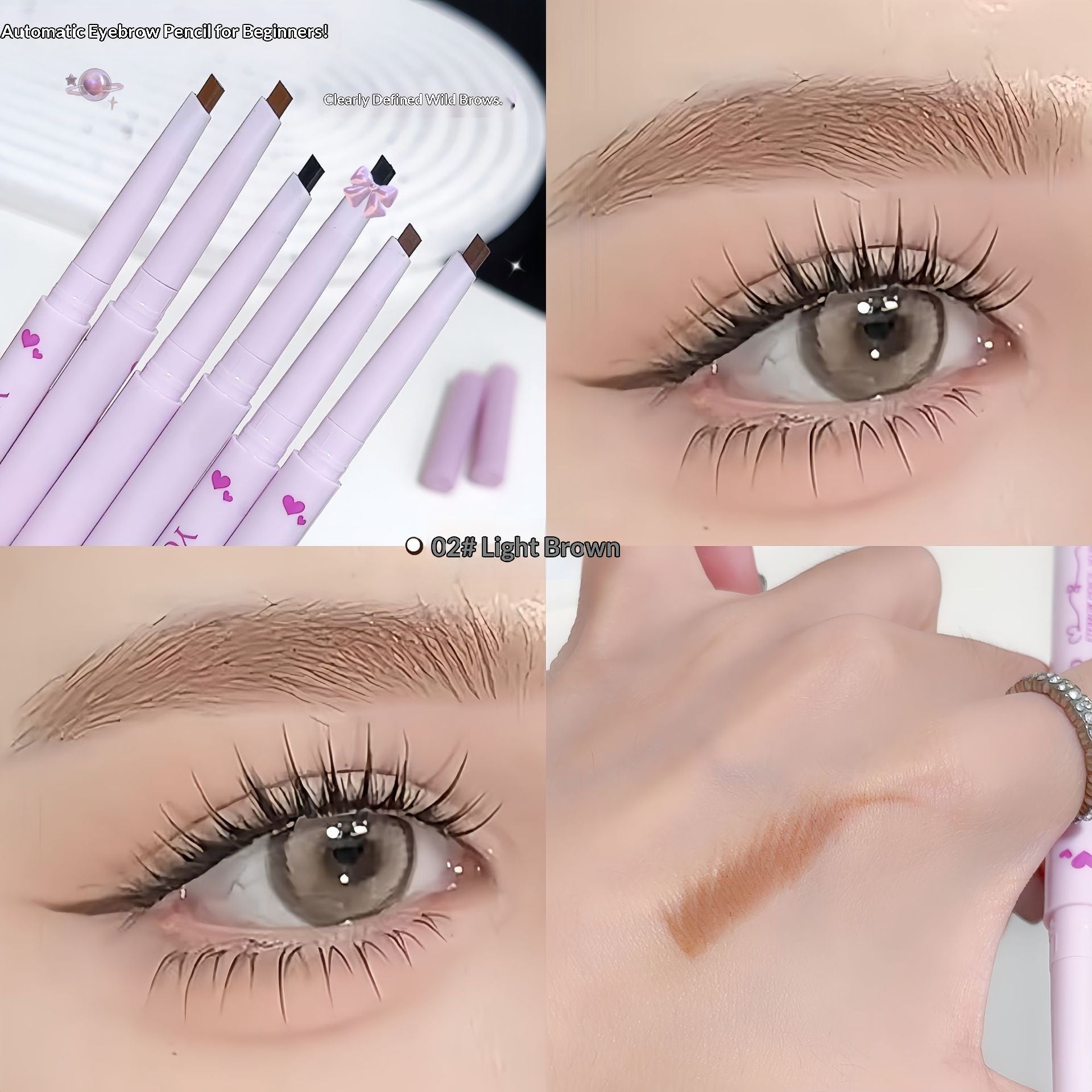 Crayon à sourcils triangulaire ultra-fin pour une forme de sourcils naturelle
