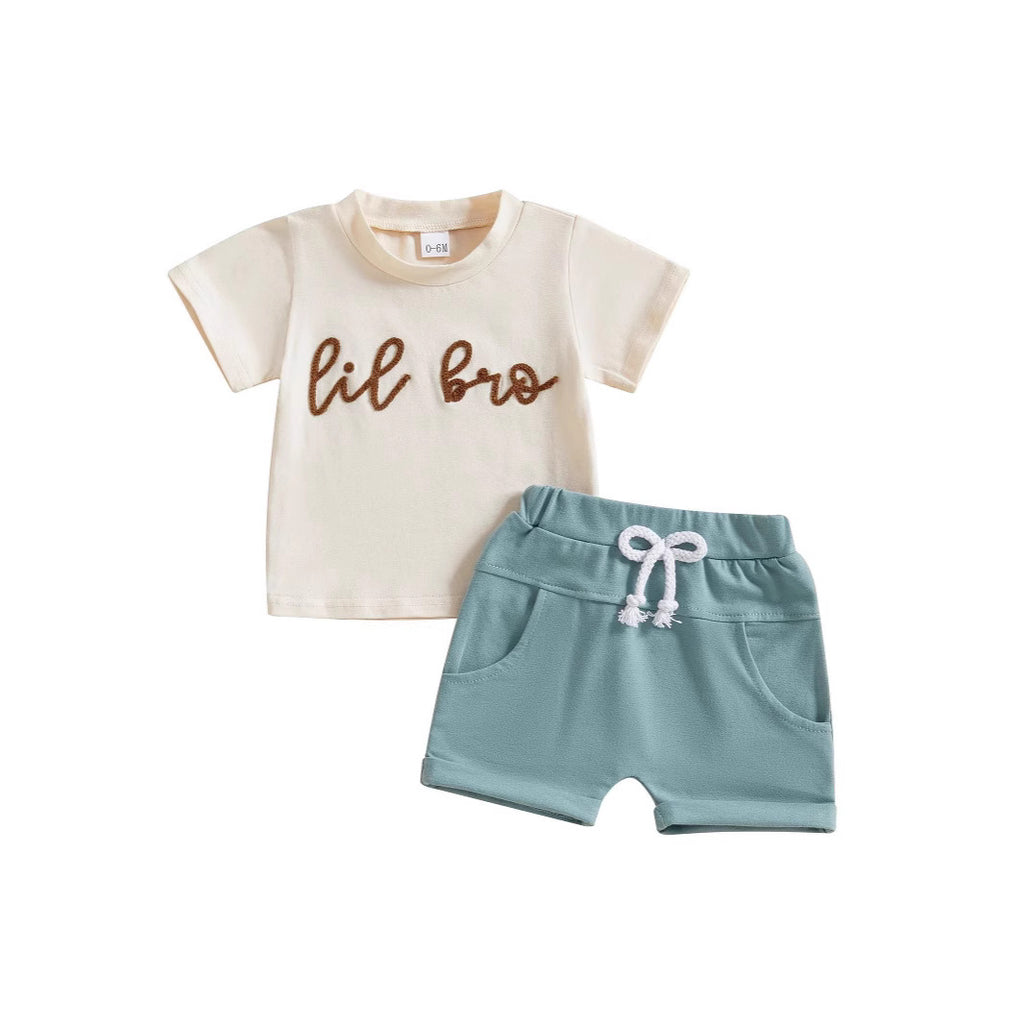 Ensemble de shorts à manches courtes imprimé occasionnel pour enfants
