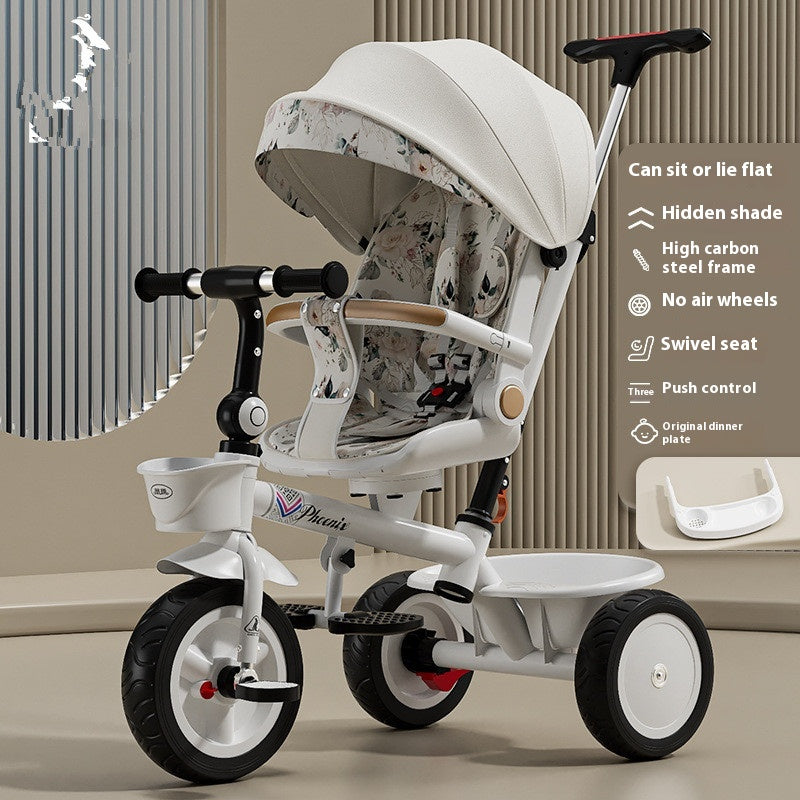 Tricycle Pedal Bébé Voiture Enfants Jouet léger Trolley