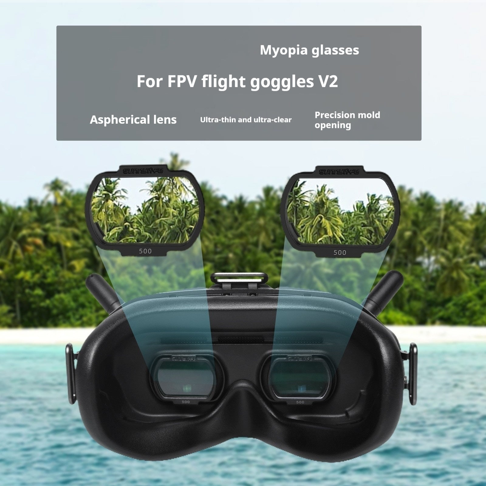 Convient aux lunettes de vol V2 Myopia Lens