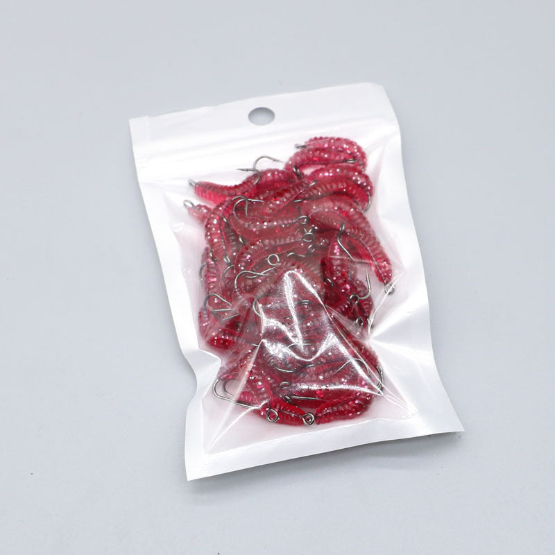 Lure avec combinaison de vers de repas au crochet