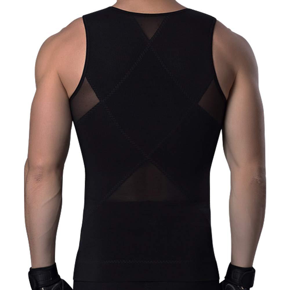 Men's Breathable Mesh Elastic Abdominal Zipper Slim Fit Abdominal Vest Shapewear