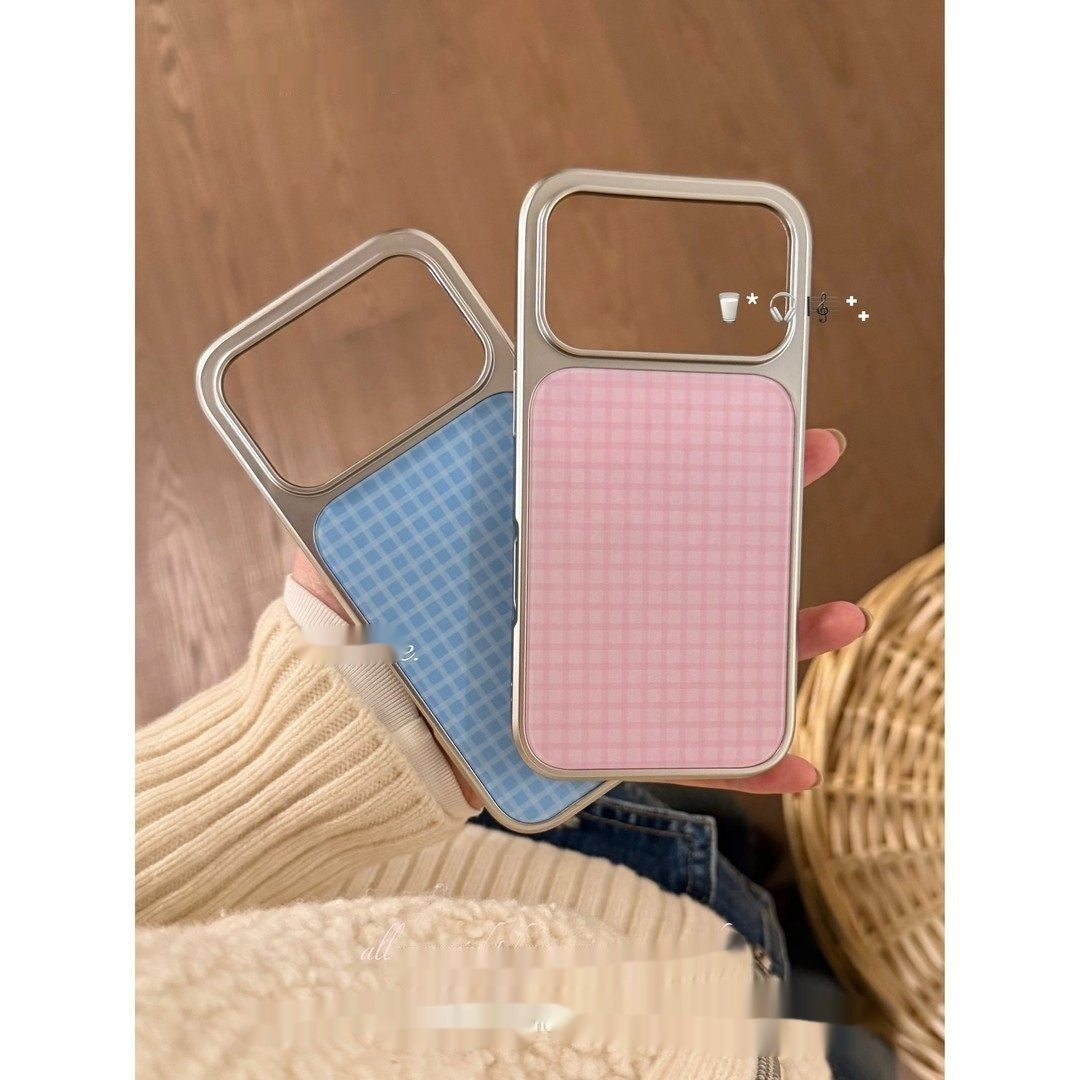 Étui téléphonique polyvalent simple avec revêtement époxy à bord d'argent