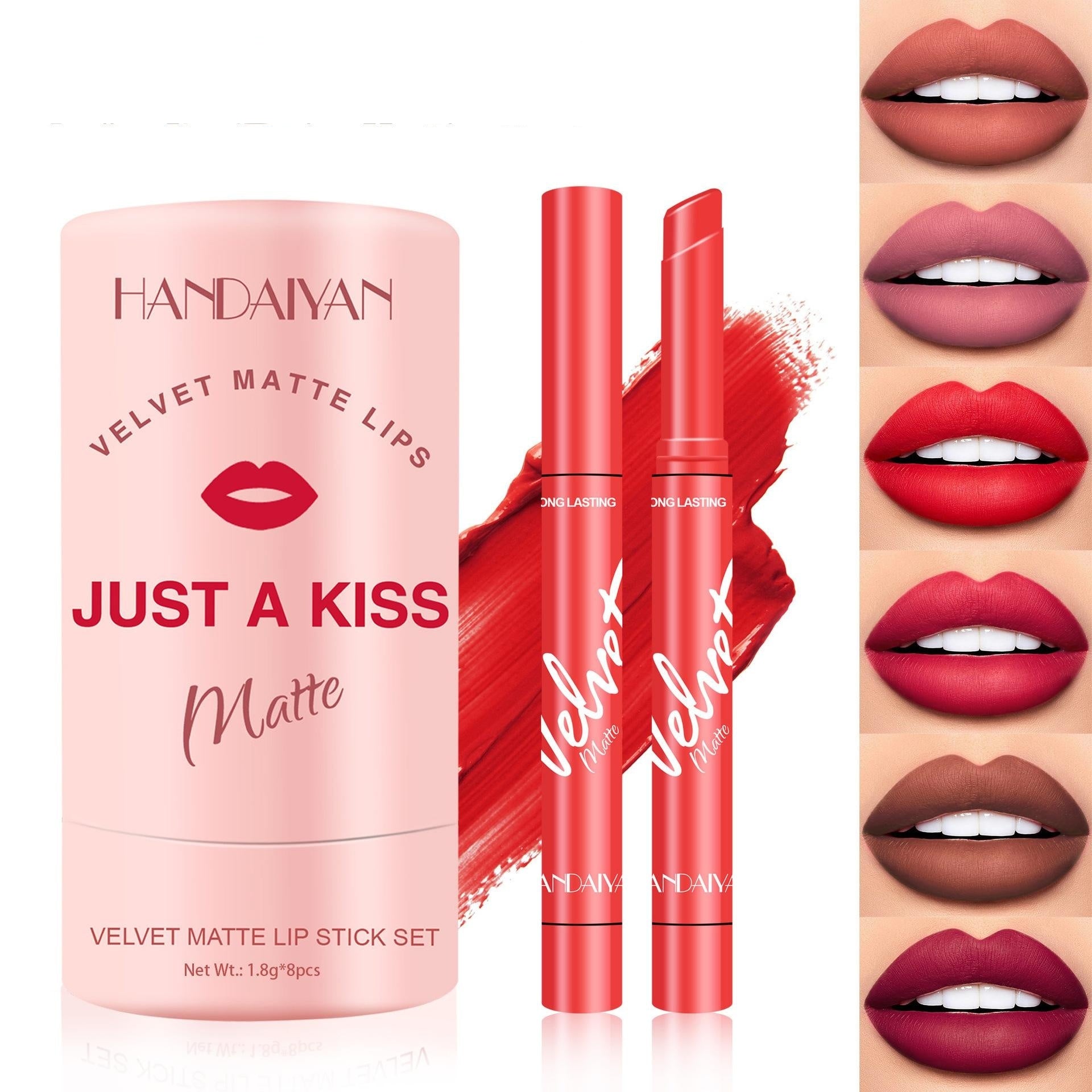 Ensemble de tubes de rouge à lèvres Matte
