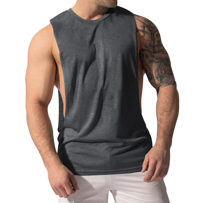 La vente chaude 11-Color Fitness Muscle Hommes Sexy Summer Sports Casual Solid Couleur Sans manches