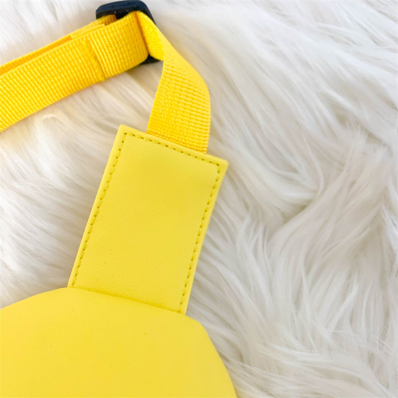 Solid Color PU cuir de poitrine pour enfants Quicksand léger tendance pour les enfants