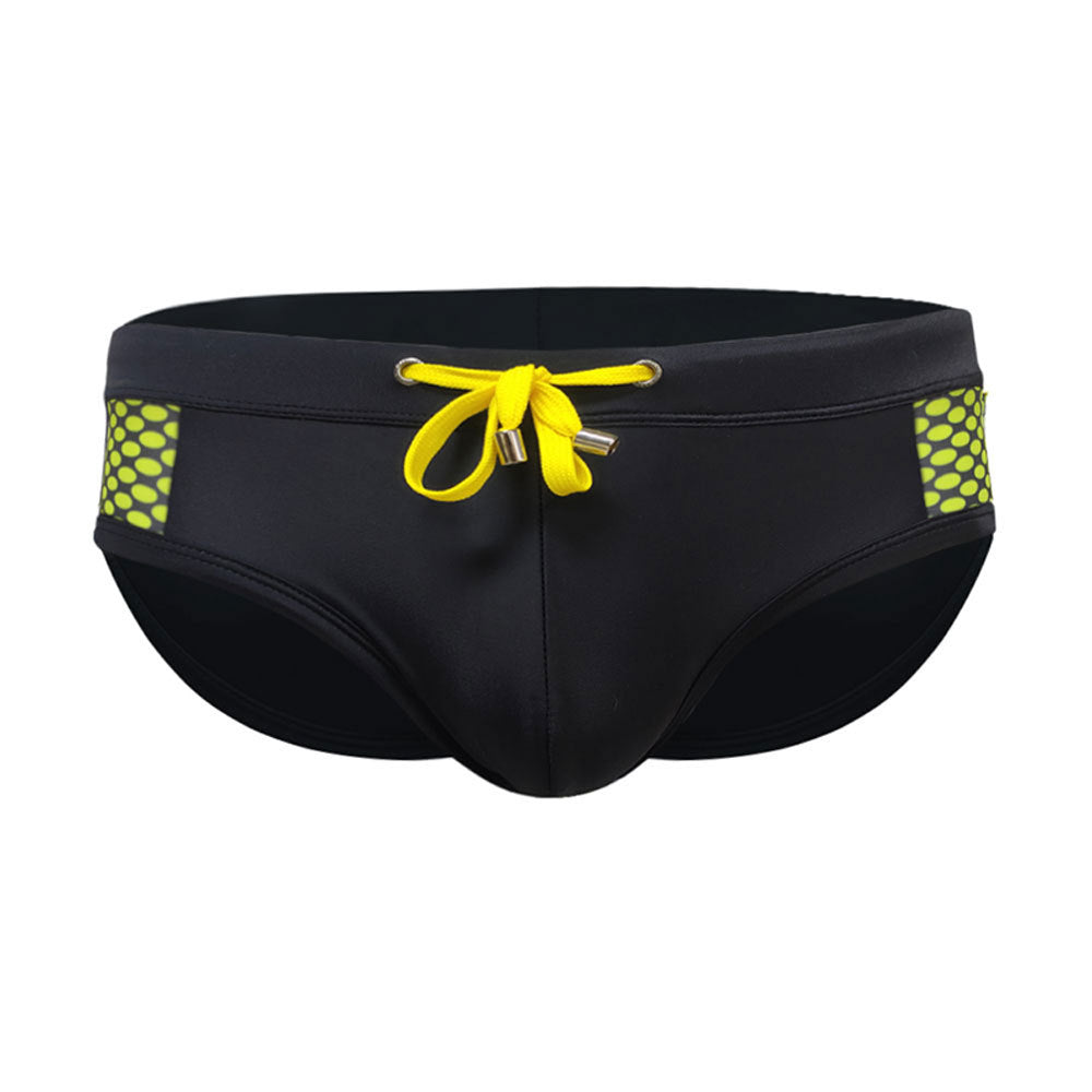 Sexy Slips de natation à bout portant Polka Dot Stitching Sports Beach Pantalons