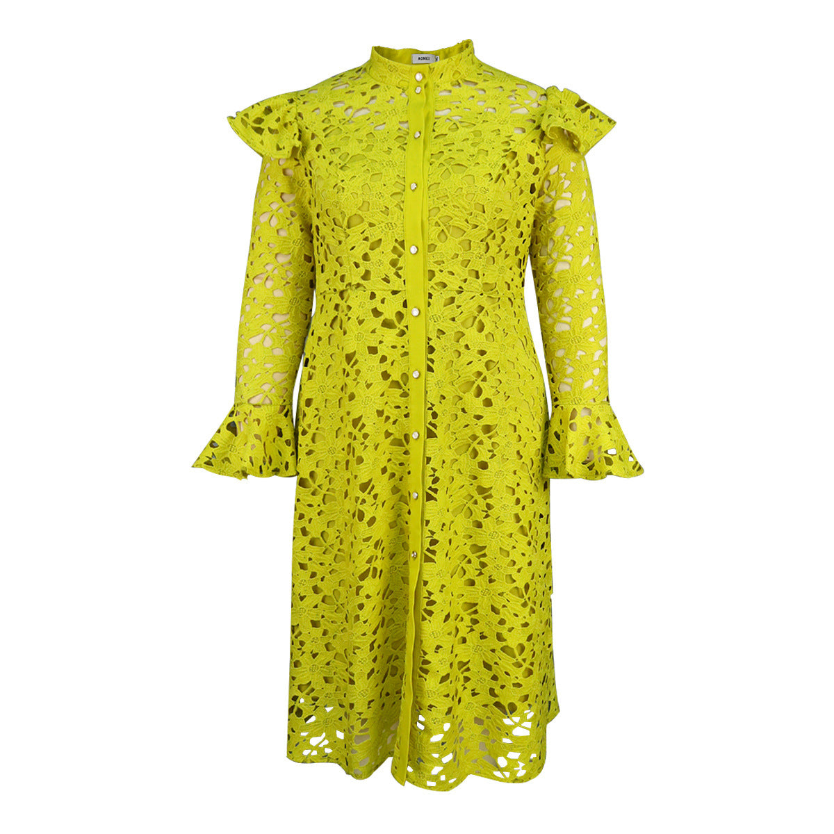 Dentelle Manteau Demi Col Tortue Cardigan Intérieur Robe d'usure