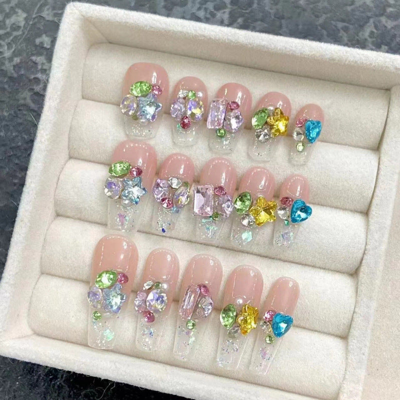 Art des ongles Printemps Petites fleurs Vibe d'été Faux ongles
