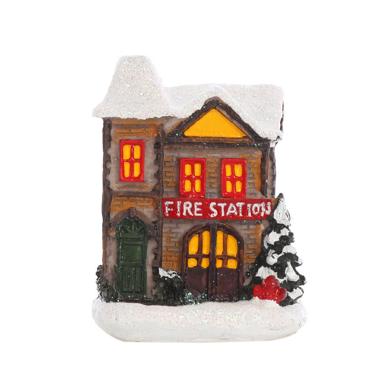 Maison de neige Maison fenêtre Décoration de Noël