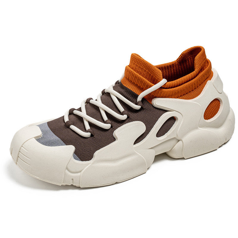 Respirant Fly Woven Mesh Lace-up Platform Sports Mesh Chaussures