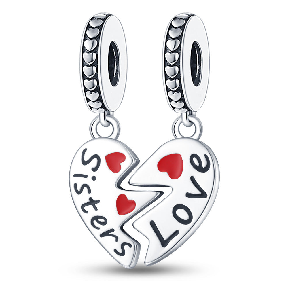 Bricolage Sœur Perle en forme de coeur Pendentif bijoux Accessoire