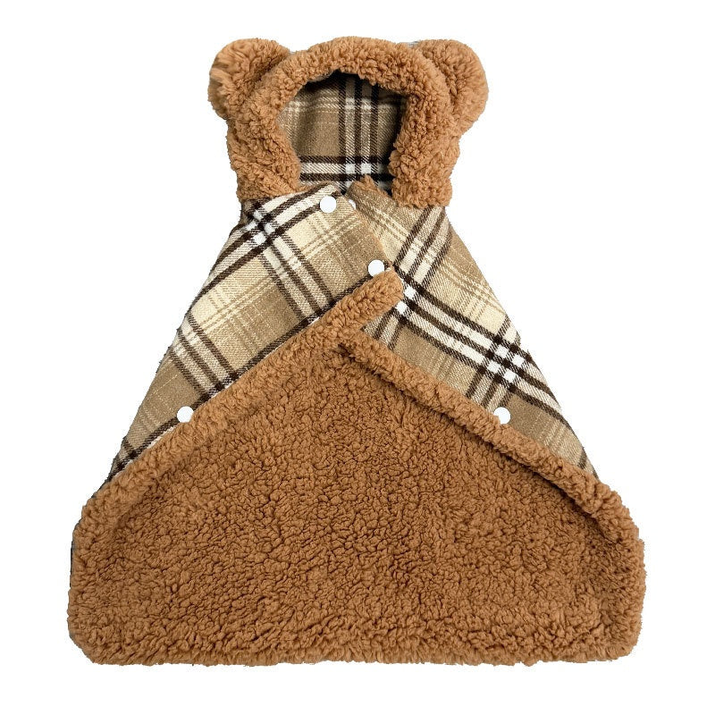 En peluche Cape Retro Maillard-style se vêtir comme un enveloppement ou le draper sur vous