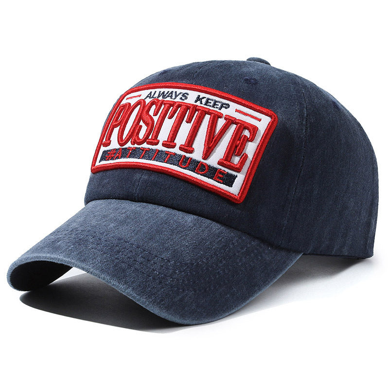 Chapeau de broderie à trois dimensions en patch lavé