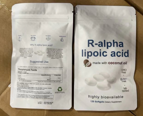 Alpha acide lipoïque 600mg softgels avec huile MCT Antioxydant complément alimentaire non OGM gluten