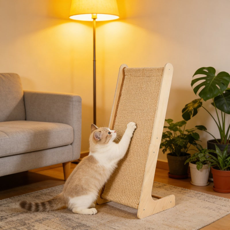 Double-usage Sisal Cat Scratcher Grand Cat Scratcher L Forme Gratte Pad pour chats Q