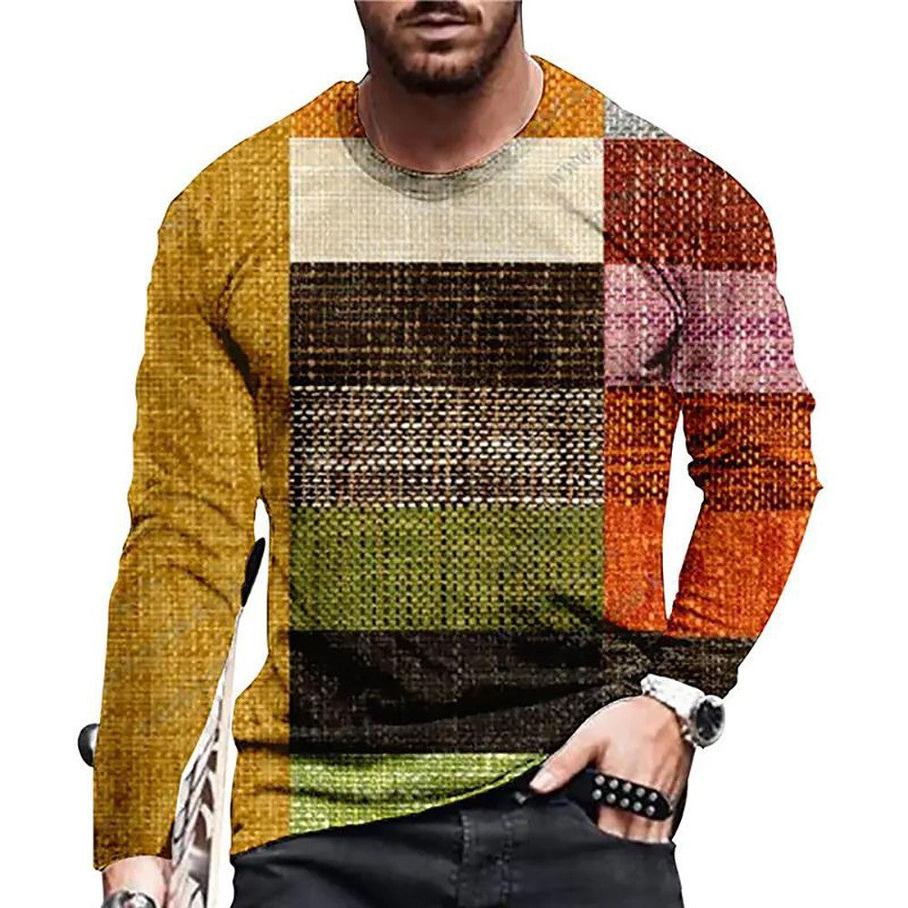 T-shirt homme 3D numérique imprimé ronde de la mode de cou