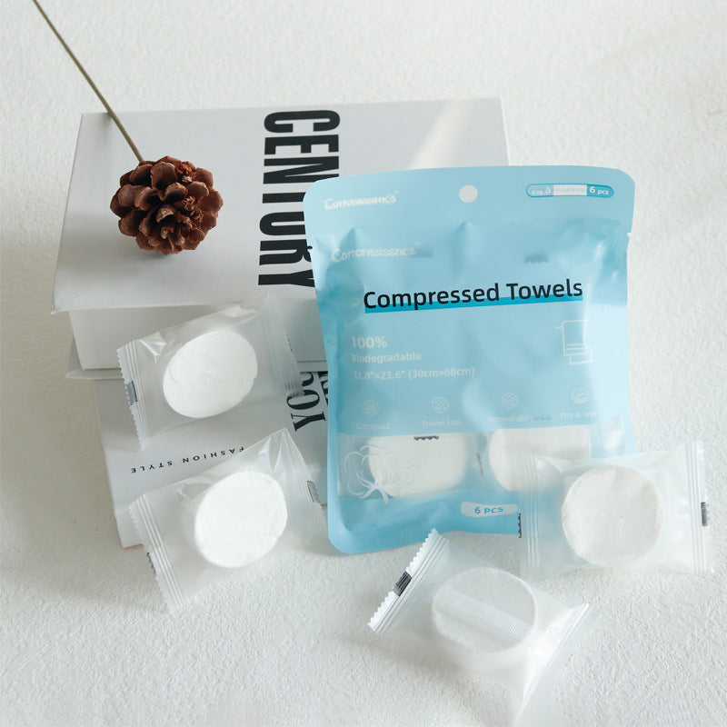 Serviette de compression jetable ronde Candy