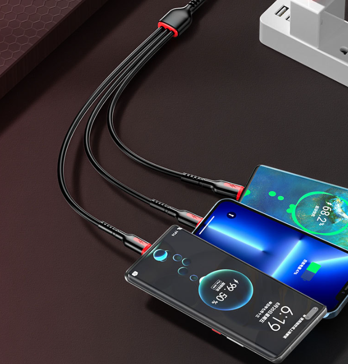Câble de données à charge rapide One Drag Three 66W Braided USB