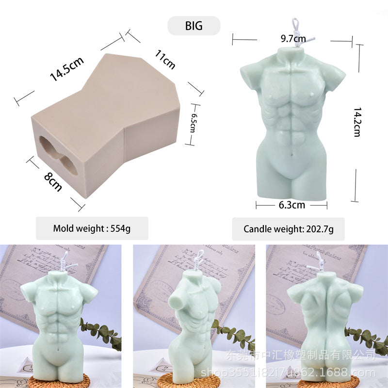 Bougie de corps en silicone Aromatherapy Plaster Silicone Size Model