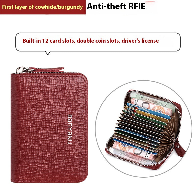 Porte-cartes Guangzhou Banyanu en cuir femme