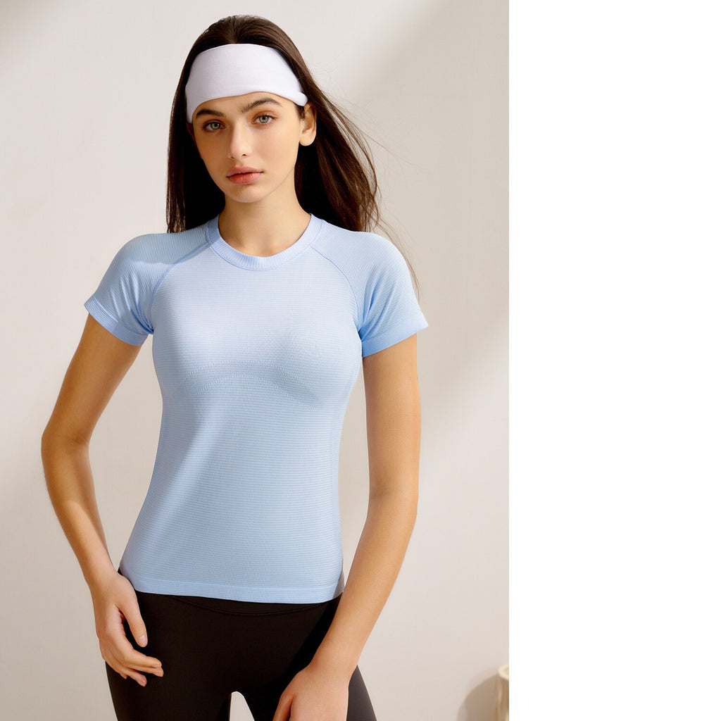 Top de yoga à manches courtes pour femmes