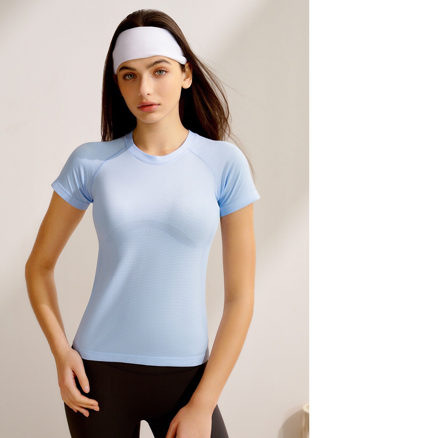 Top de yoga à manches courtes pour femmes