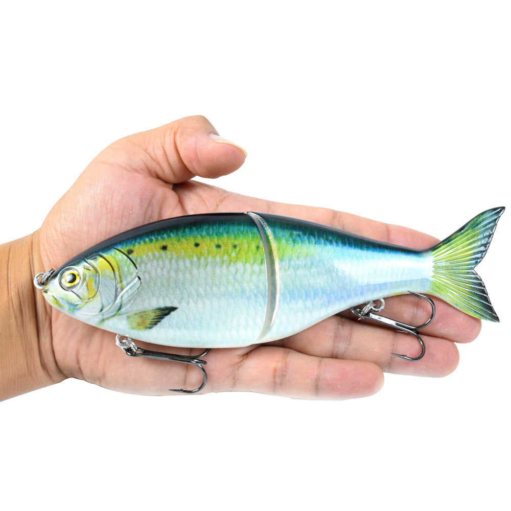 Wo-section Metal Connection Lure Lure Submersible S-forme Multi-section Fishing Lure