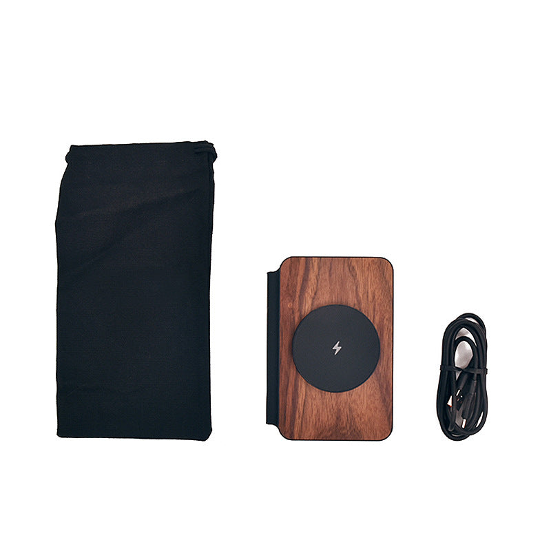 Chargeur sans fil magnétique à trois en un Walnut Chargeur sans fil pliable portable