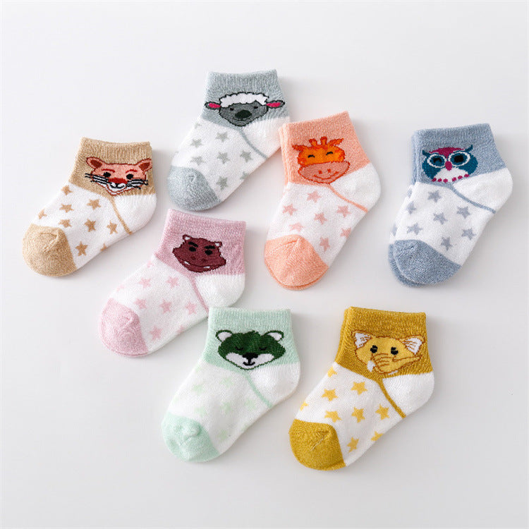 Chaussettes en coton cartoon mignon pour enfants