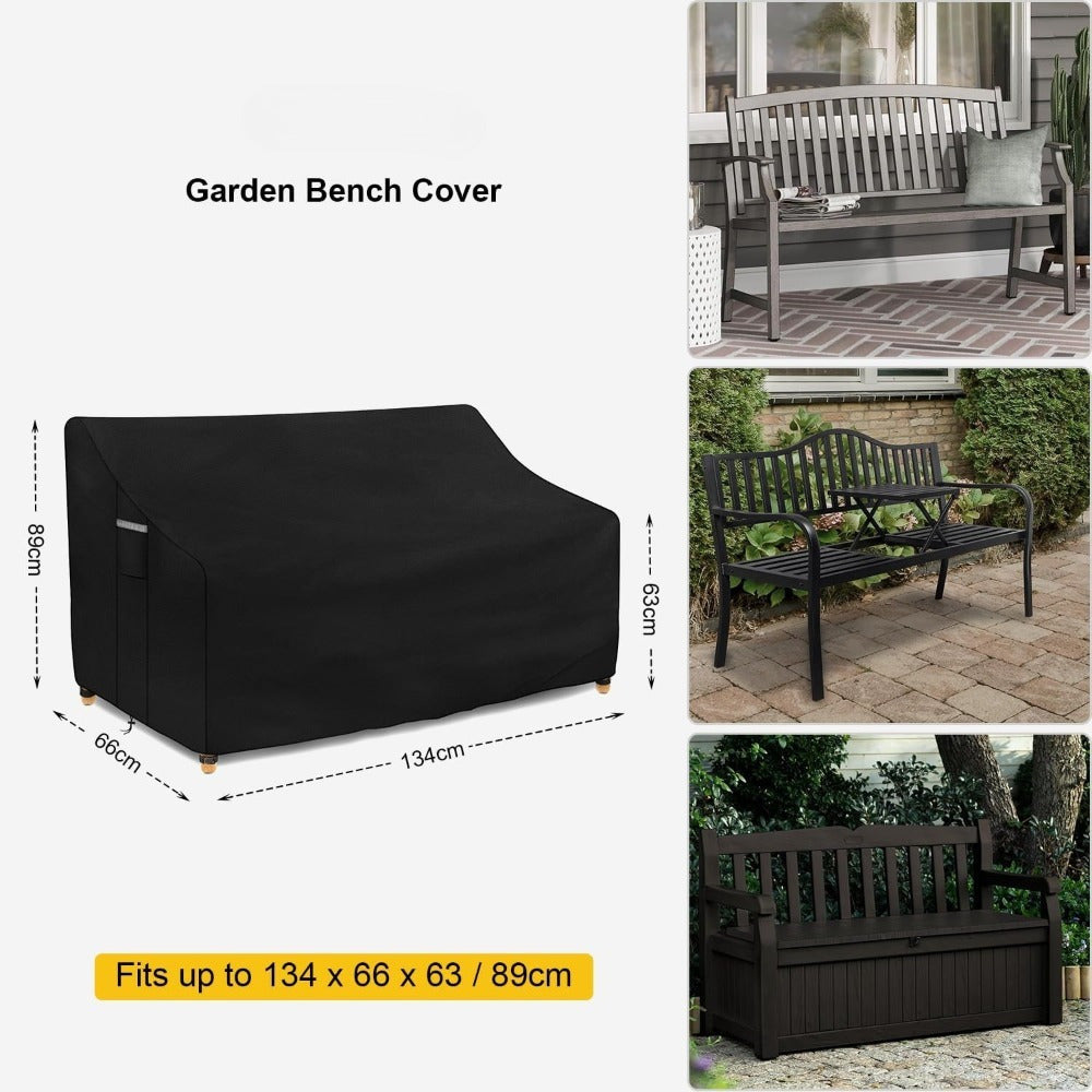 Couverture de protection pour un banc de jardin 2 places - robuste et durable pour les meubles d'extérieur -