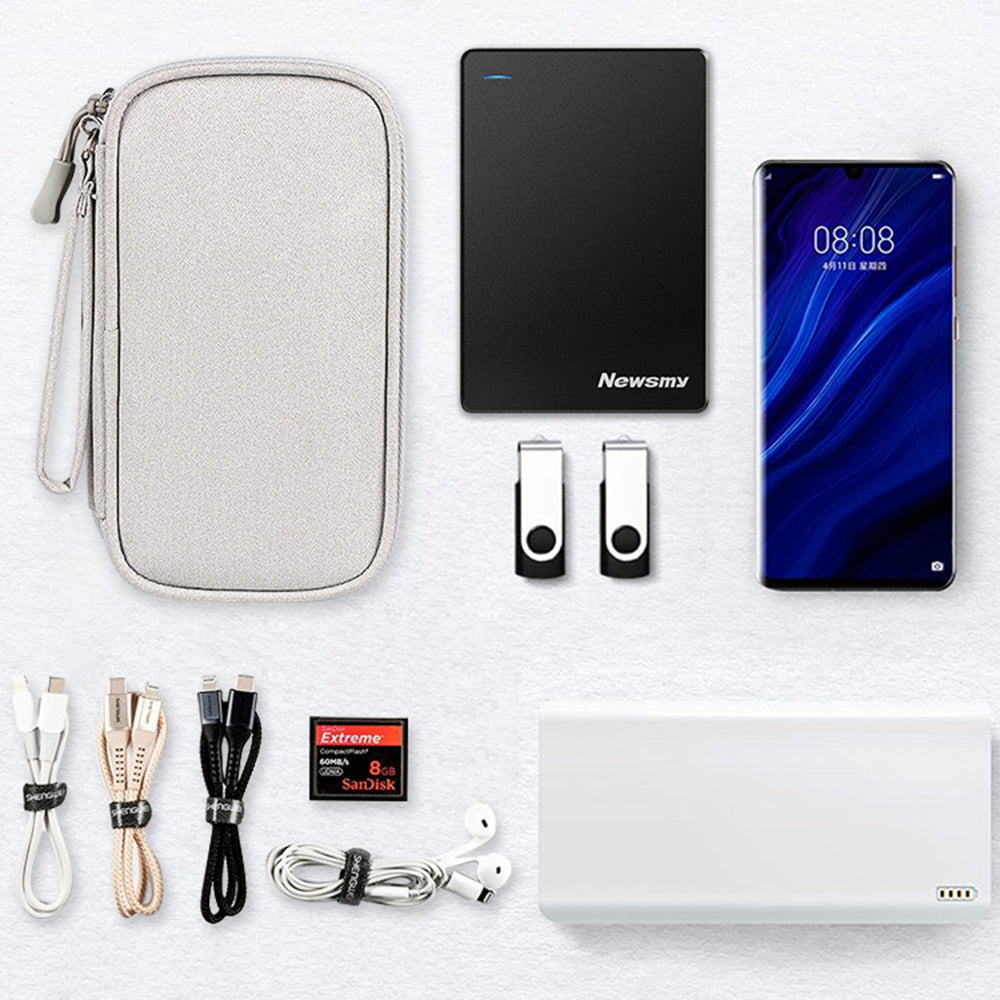 Mode Waterproof Data Cable Portable Power Bank Sac de rangement
