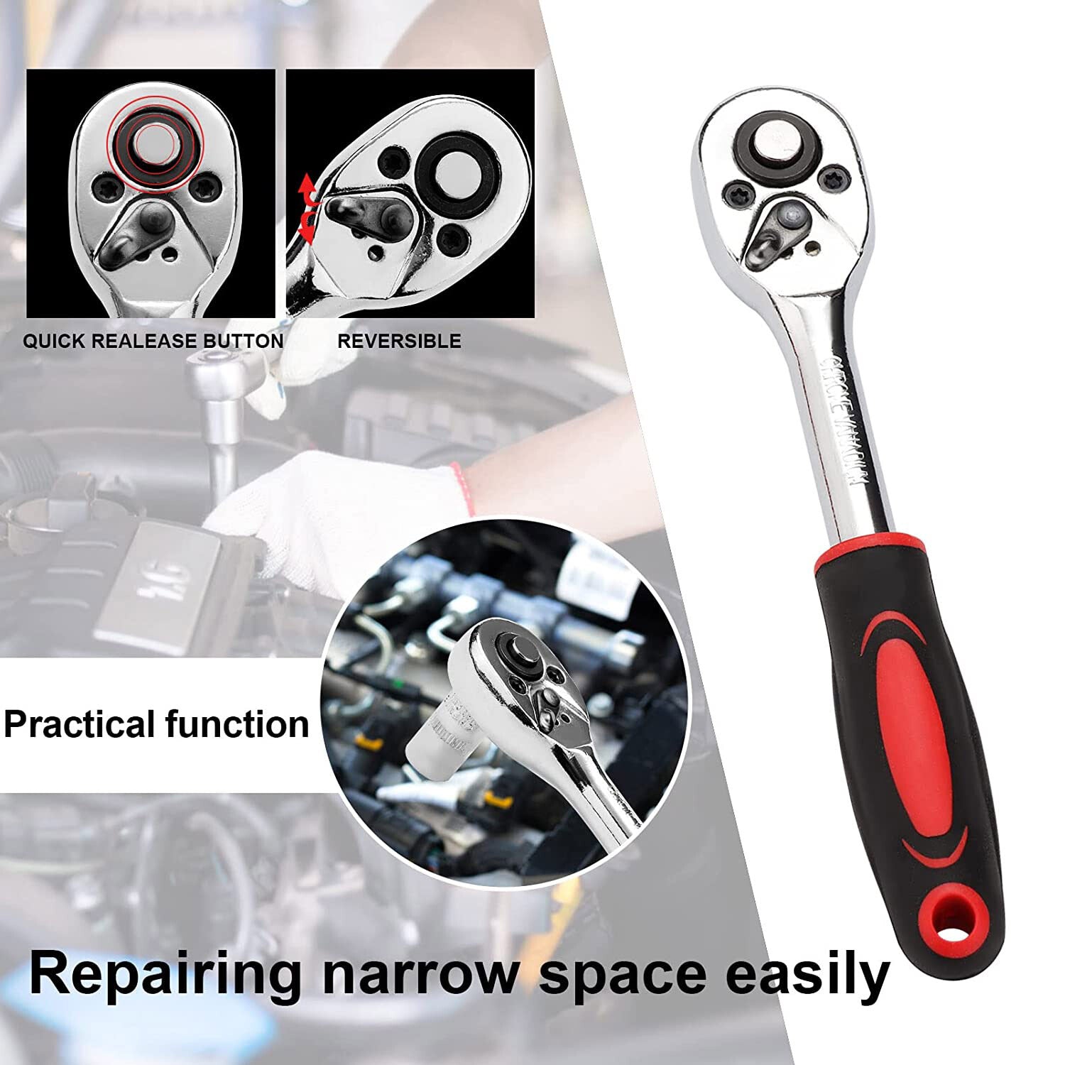 46Pcs métrique Socket 1 4 HSS Drive Ratchet Bit Set clé Torx Hex Tool Kit Case