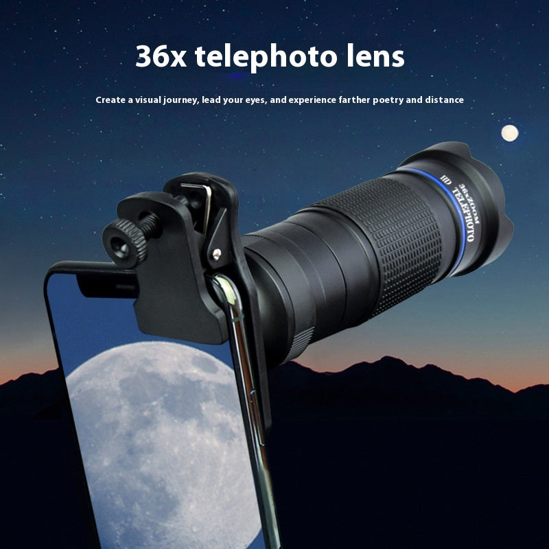 Mobile Phone External Camera 36x Telephoto Lens Set