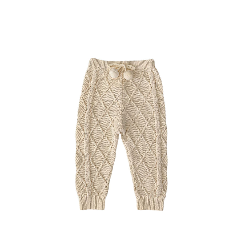 Bébé Garçons et filles Rhombus tricoté Pure beam long pantalons
