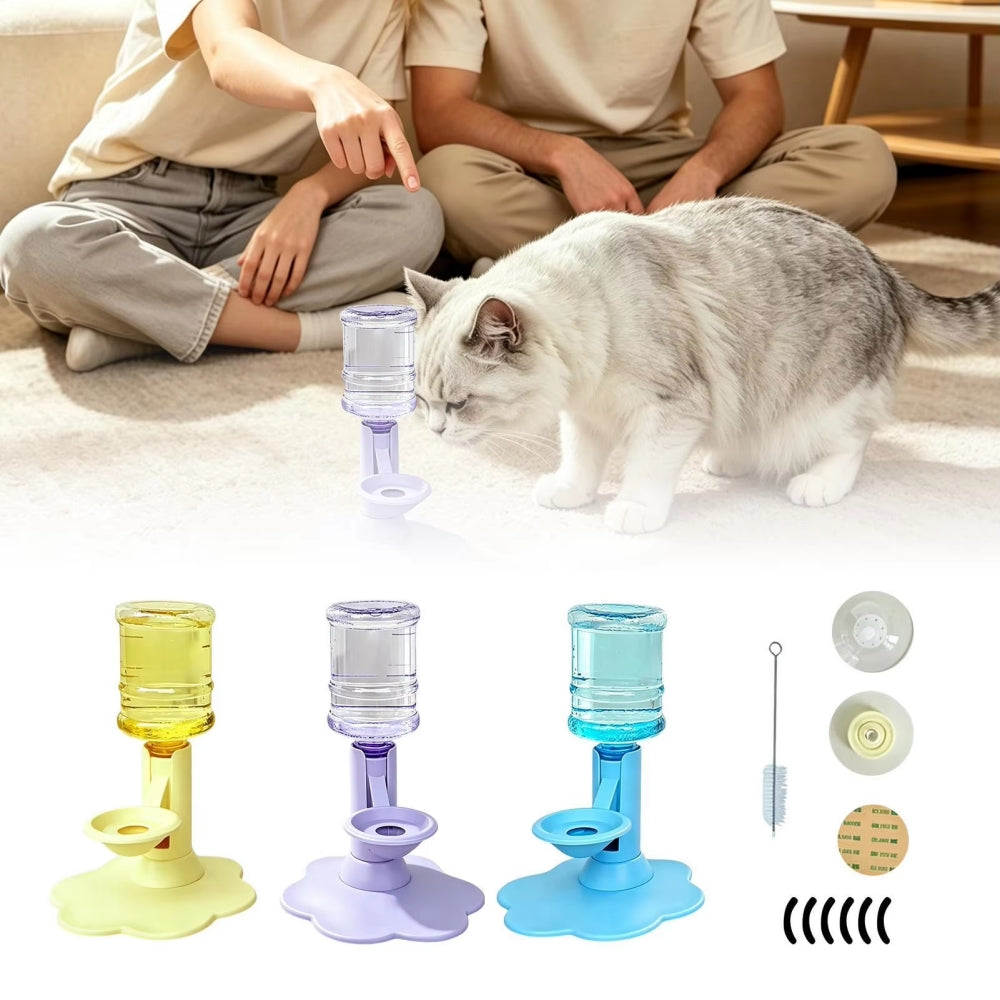 Pet Water Based Gravity Drinking Machine Stable Wide Base Leak-Proof for Multi-Cat Family