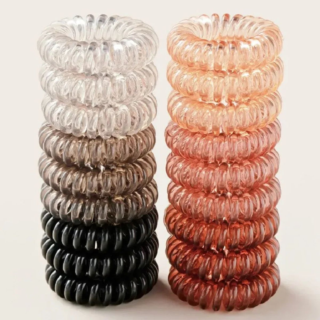 18pc Pack Transparent Net Red Téléphone Mode Lady Coiffure Rope Accessoires de cheveux