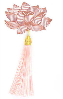 Motif de papier créatif en métal Plaqué creux Feuille d'érable Tassel Apricot Feuille Signet