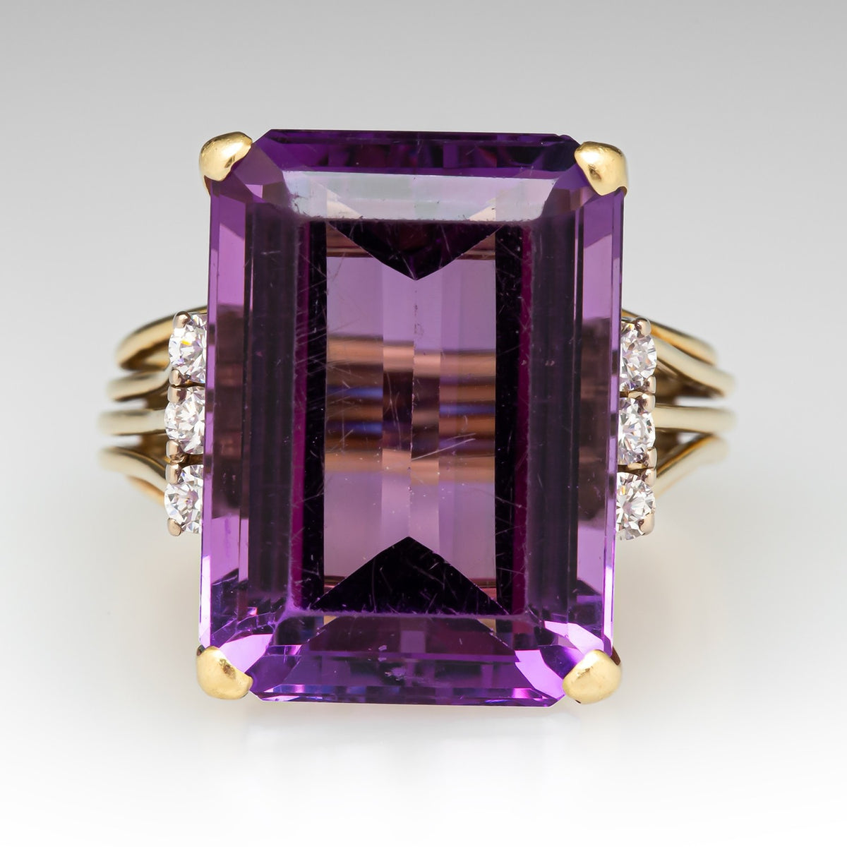 Simple anneau de zircon doré électroplaqué
