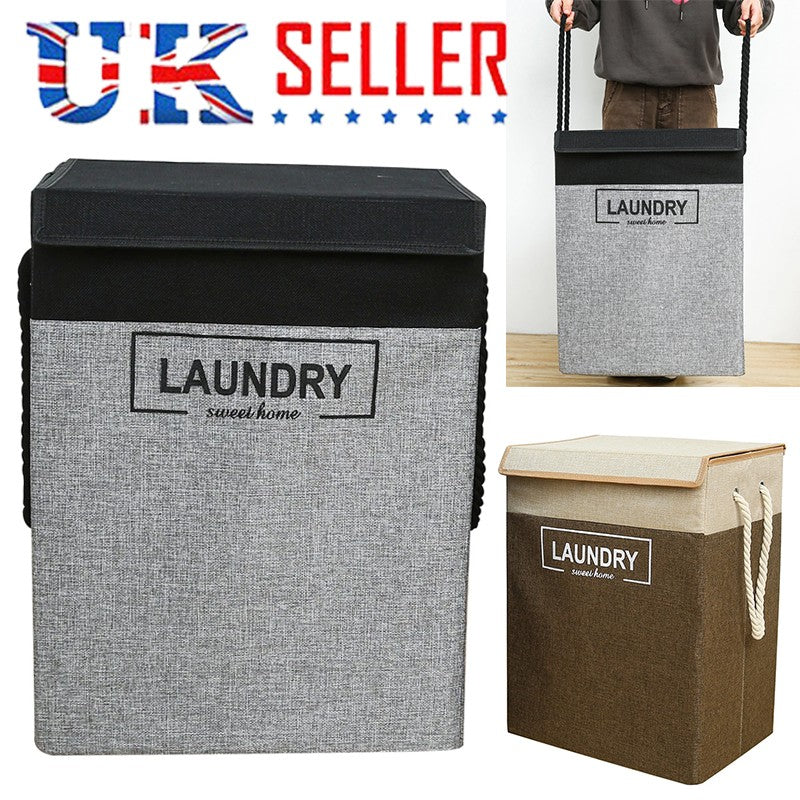 Panier de blanchisserie Laver les vêtements de rangement pliant sac sac Hamper avec couvercle
