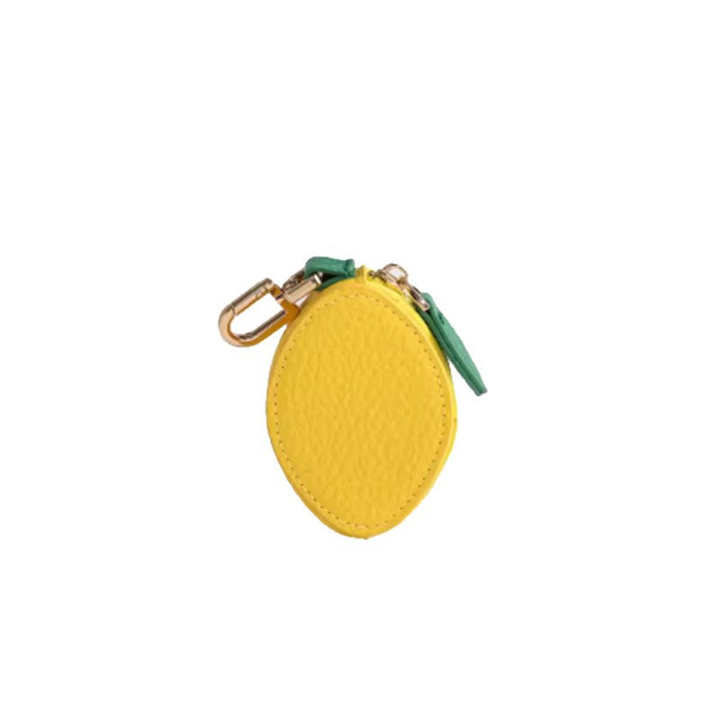 PU en cuir de monnaie Purse Fruit Fraise Citron Mini cas clé