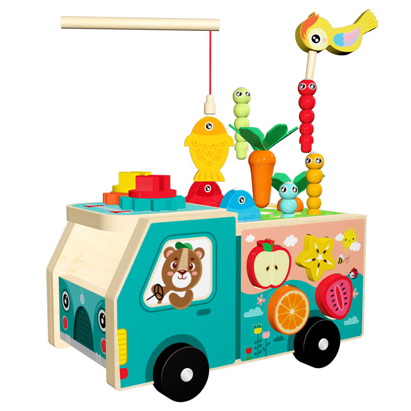 Kids Farm Carrot-Pulling Toy Shape-Matching Building Blocks Educational Toy