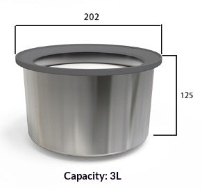 Bateau d'eau en acier inoxydable 2L sans mess