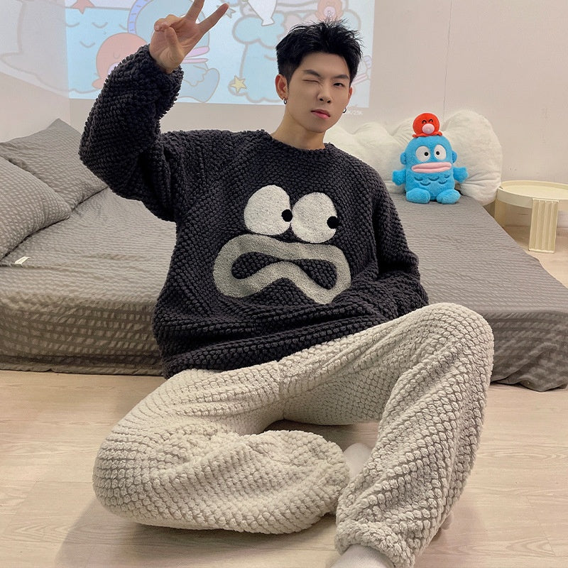 Pyjama d'hiver en peluche pour hommes