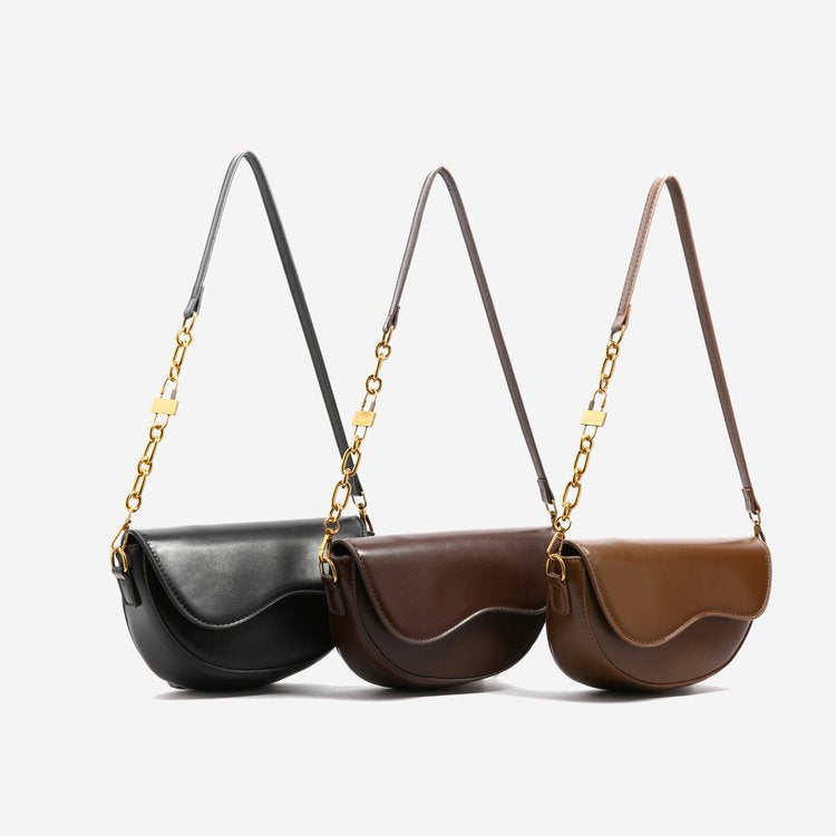 Petit sac à épaule carré minimaliste Saddle