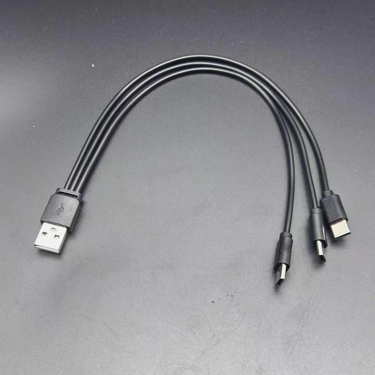 USB to Three Type-C Charging Cable 3-in-1 Data Cable PVC Lithium Battery Pack