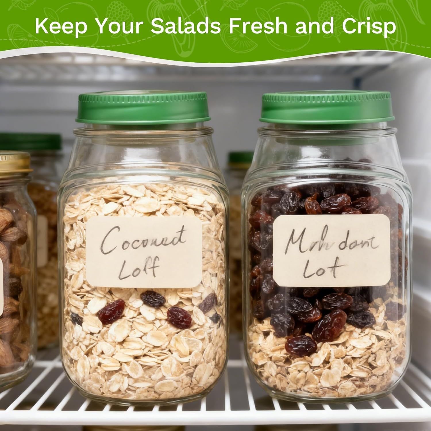 Conteneur de salade avec ouverture latérale