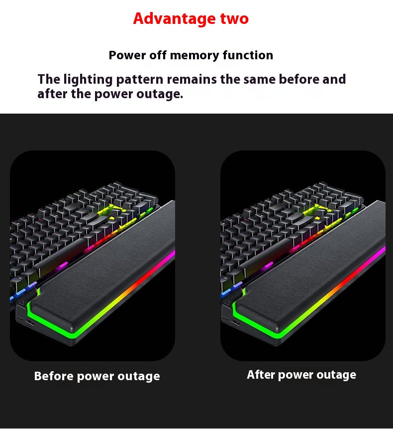 Support de clavier RGB Wristband High Rebound Support de clavier de machines lumineuses