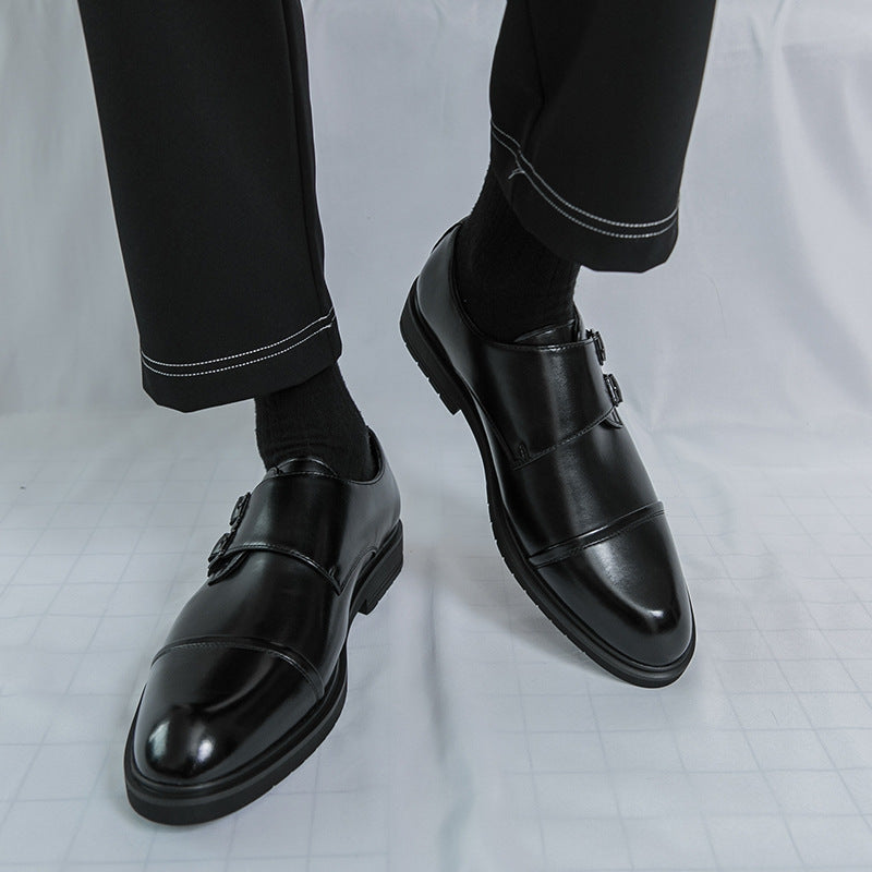 Bottes en cuir de forme professionnelle pointue