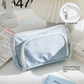 Double-layer pencil case for high-capacity exam stationery